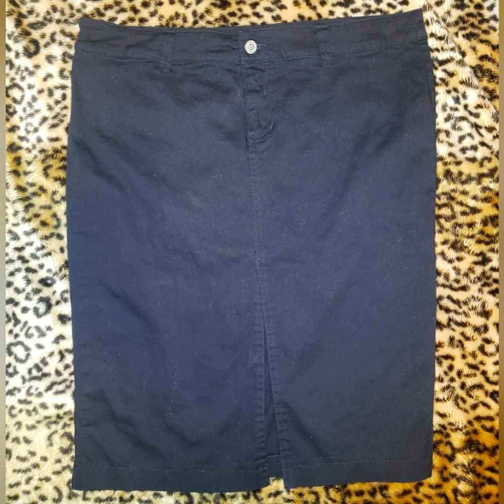 VINTAGE BLACK DICKIES GIRL PENCIL SKIRT PIN UP GOTH ROCKABILLY  13 HOT TOPIC